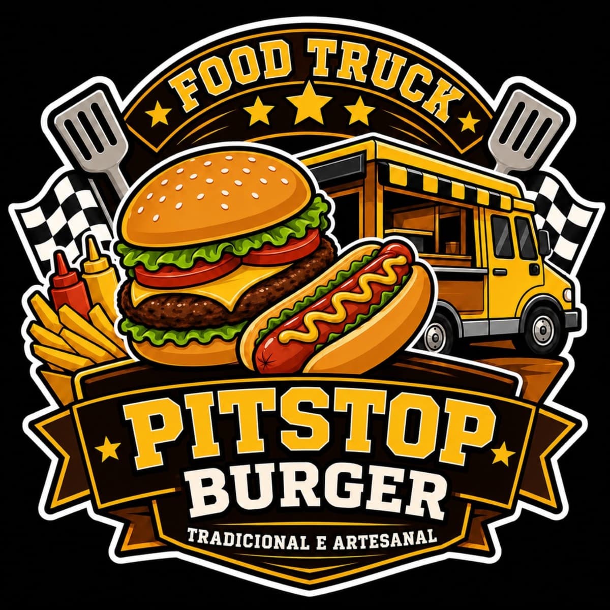 Logo PIT STOP BURGER VR