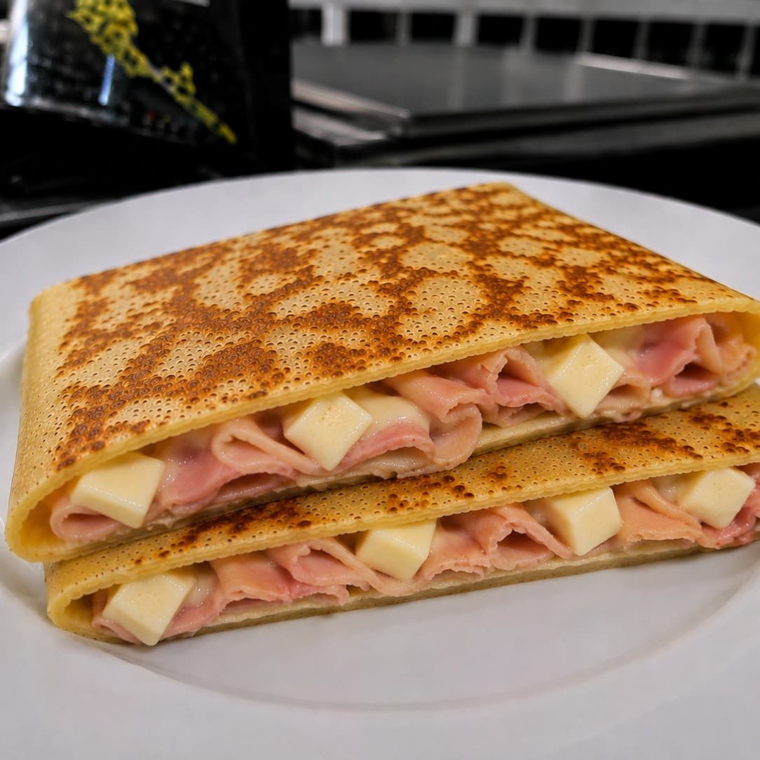 Crepe de Peru Defumado e Queijo Minas