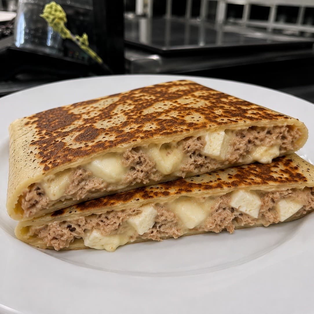 Crepe de Atum com Queijo Minas