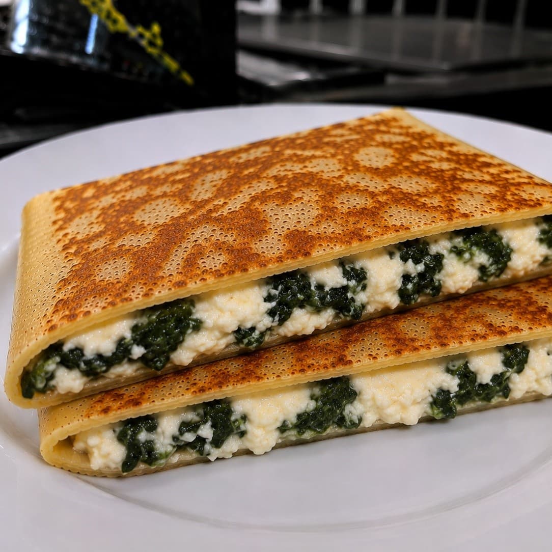 Crepe de Ricota e Espinafre