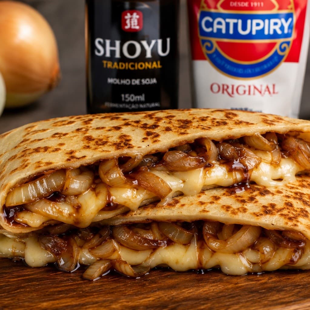 Crepe de Queijo com Cebola e Shoyu