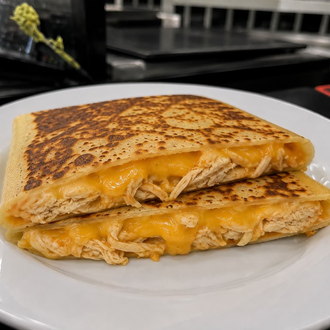 Crepe de Cheddar com Frango