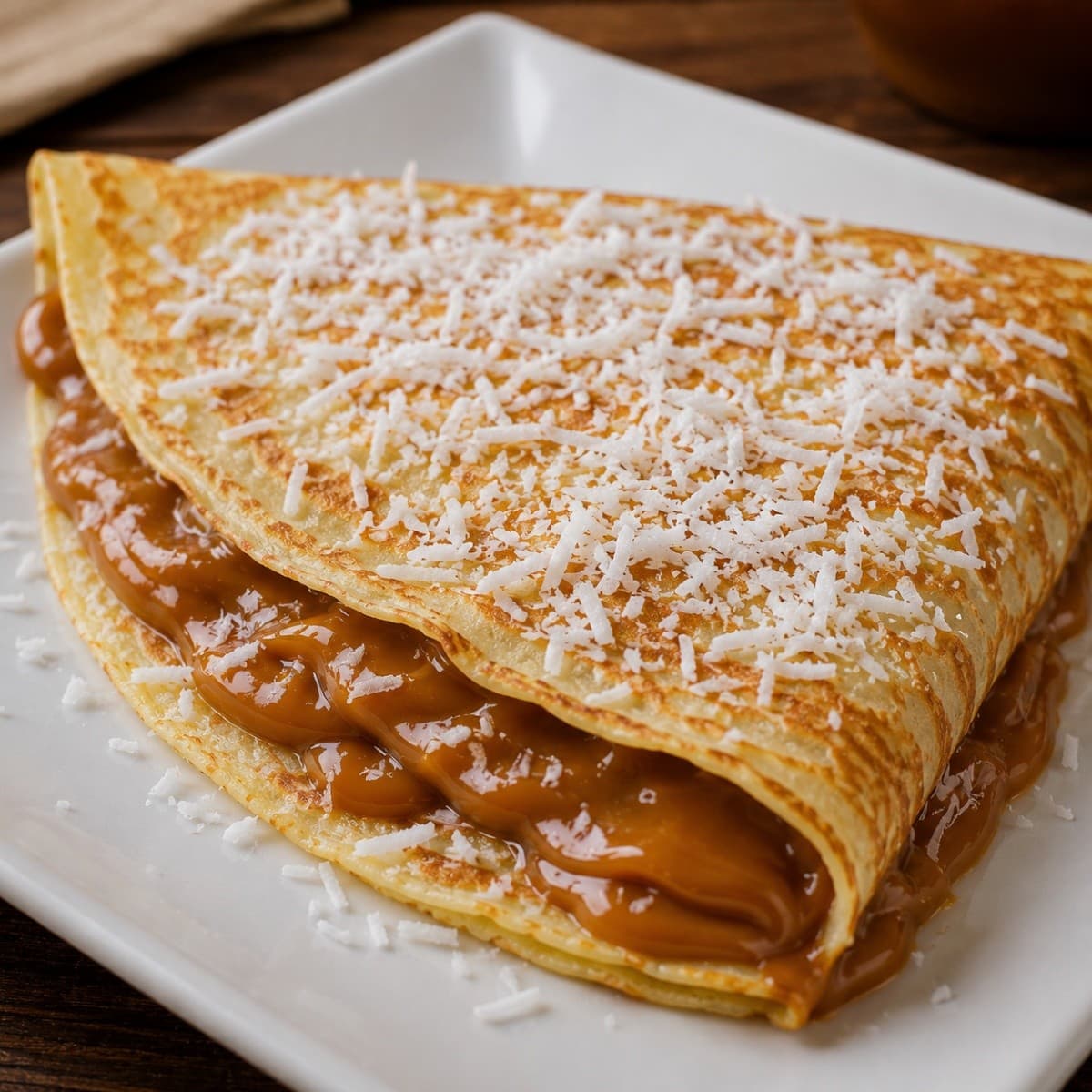 Crepe de Doce de Leite e Coco Ralado