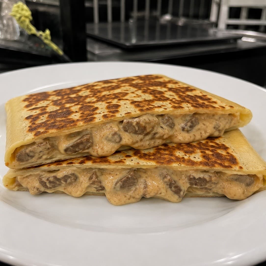 Crepe de Strogonoff de Carne