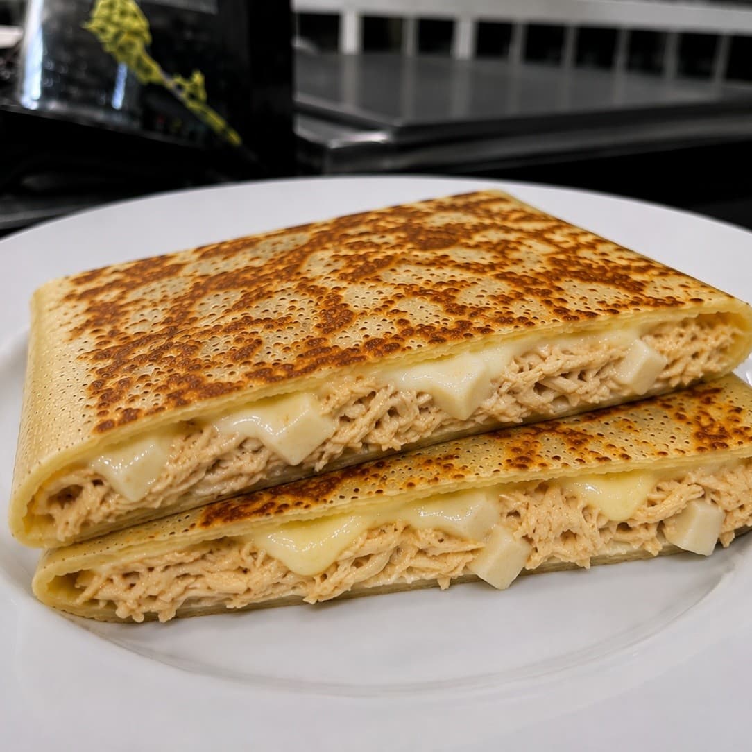 Crepe de Frango com Catupiry e Palmito