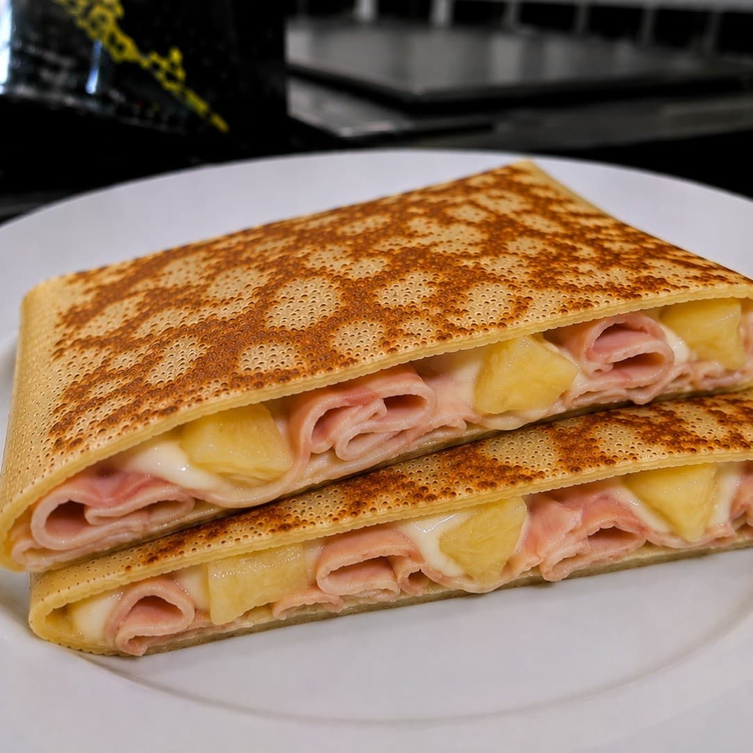 Crepe de Peru Defumado e Abacaxi
