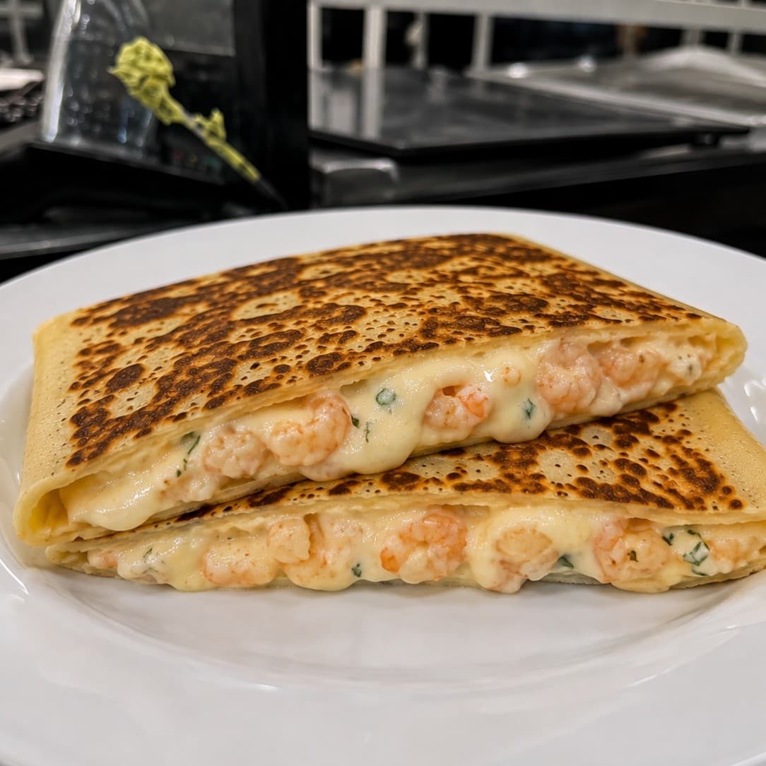 Crepe de Camarão com Catupiry