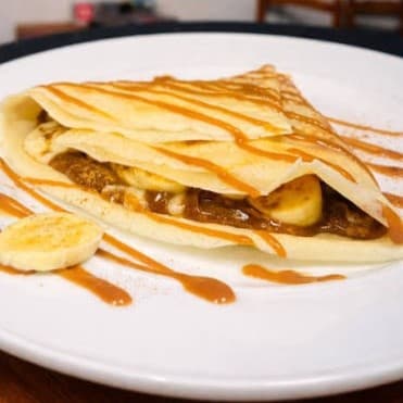 Crepe de Banana e Doce de Leite