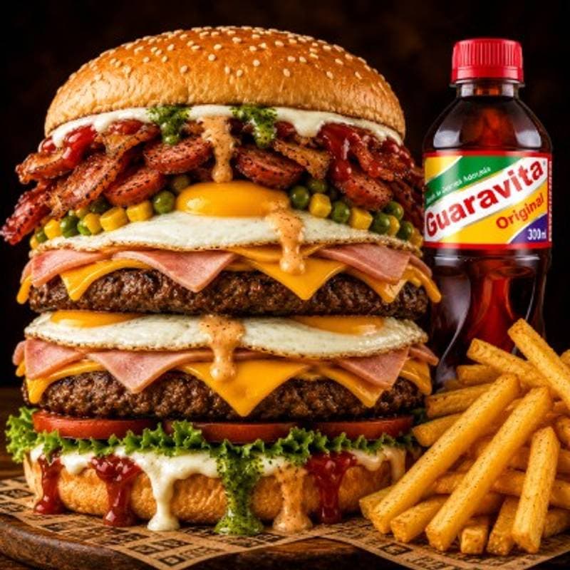 COMBO 2: X-Tudão + batata frita + Guaravita