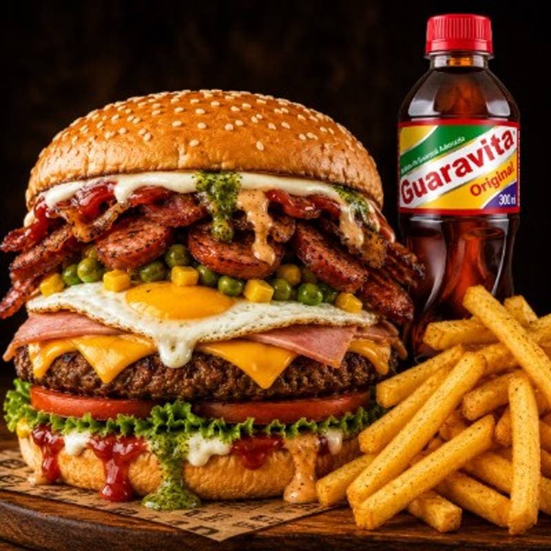 COMBO 1: X-Tudo + batata frita + Guaravita