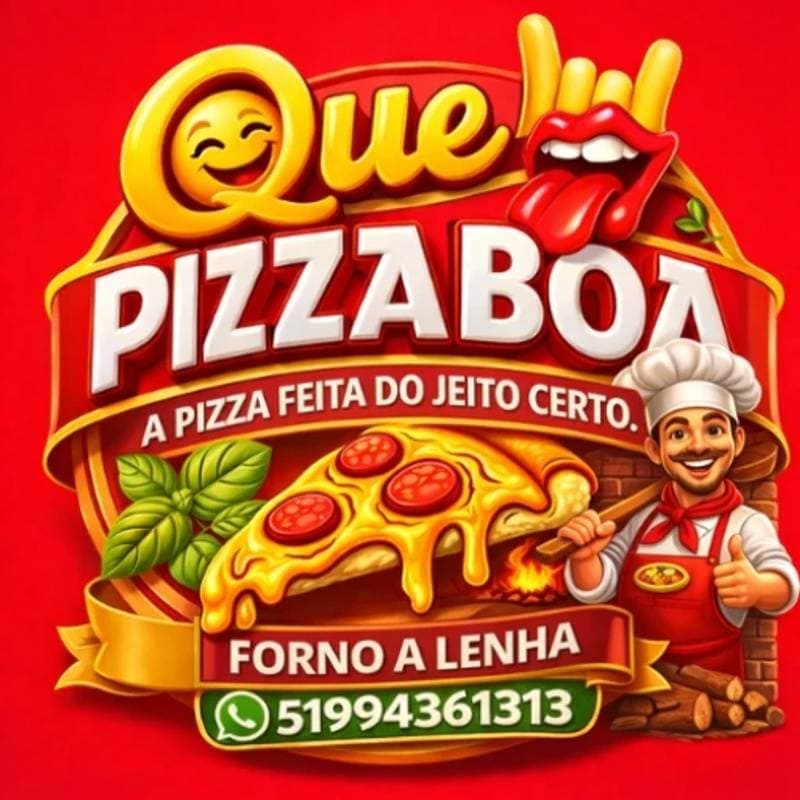Logo Que Pizza Boa