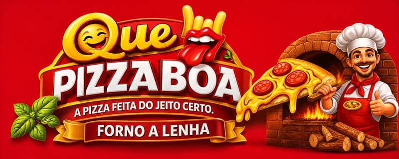 Banner Que Pizza Boa