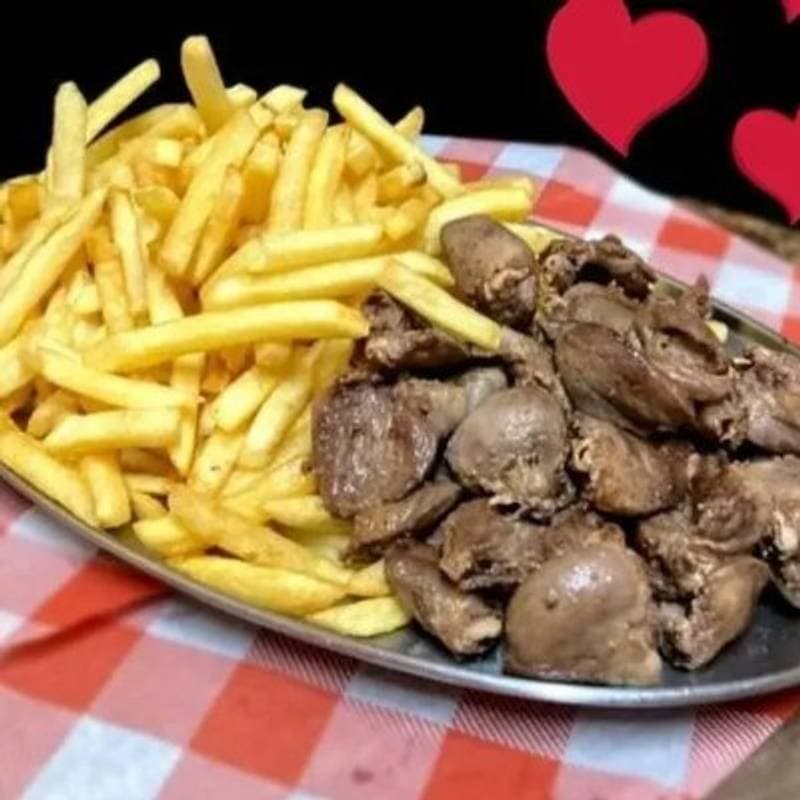 Coração com Fritas Meio