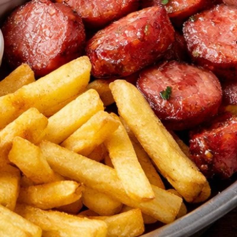 Calabresa c/ batata fritas meia