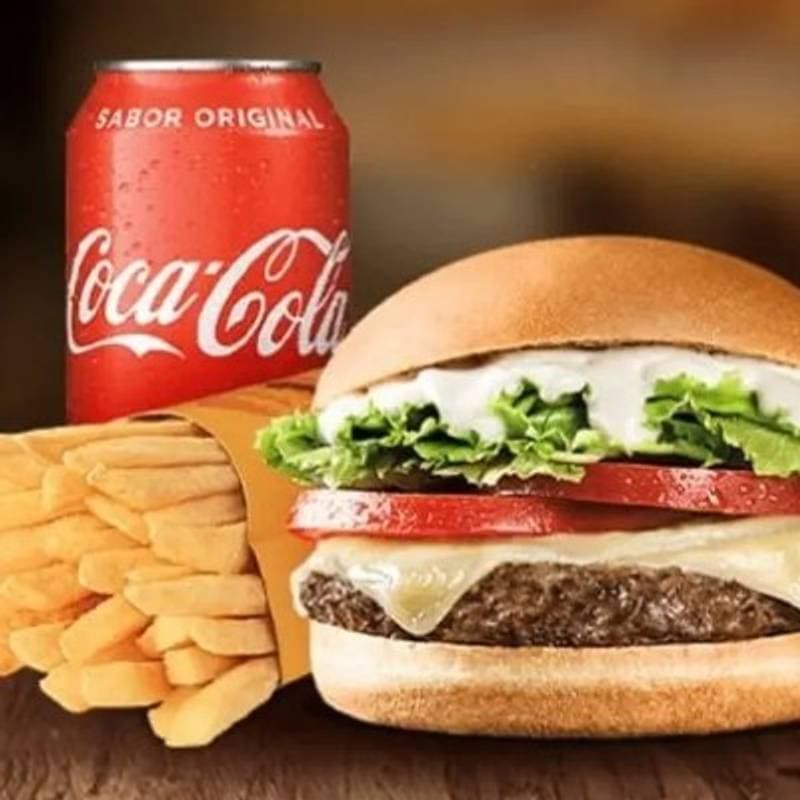 X-salada + fritas + mini 120ml