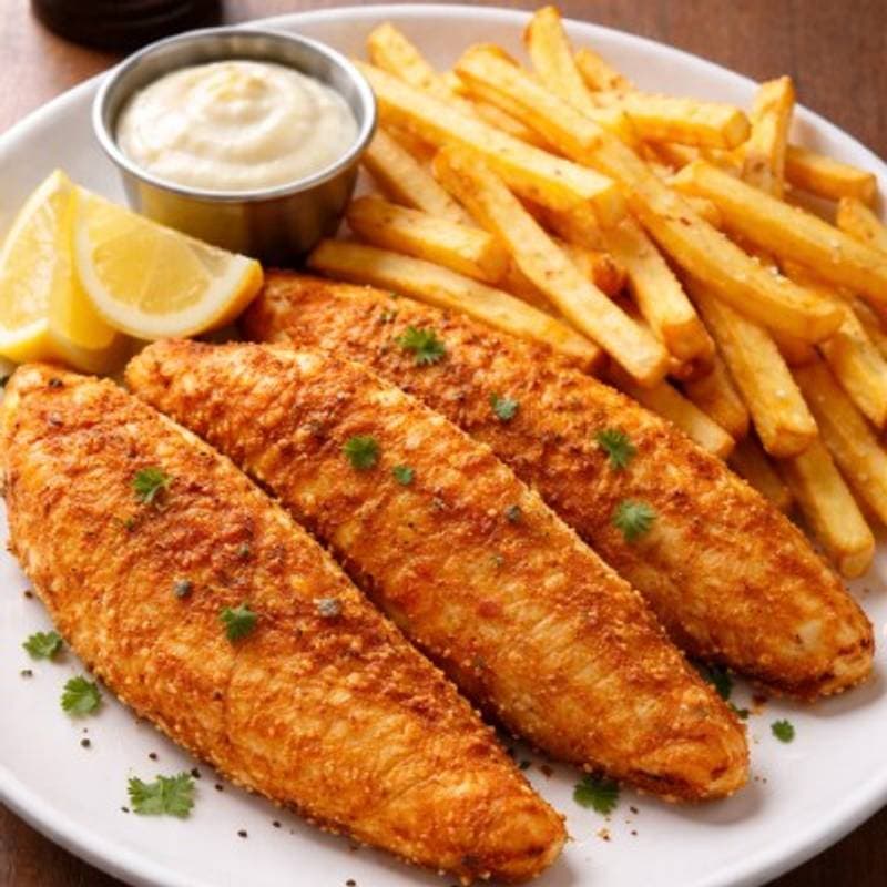 Tilápia com Fritas