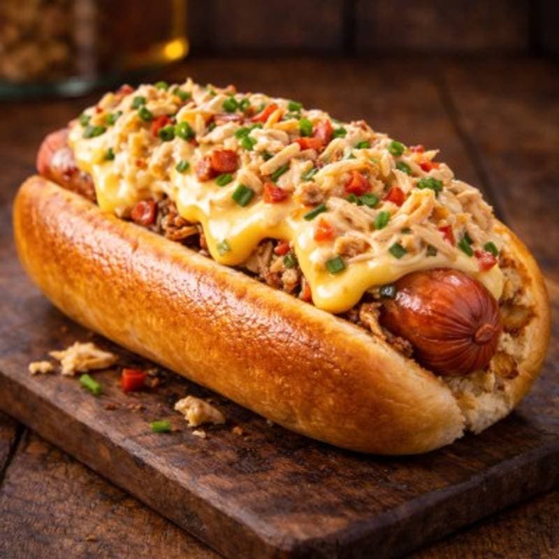 Hot Dog ao Creme de Queijo c/ Frango