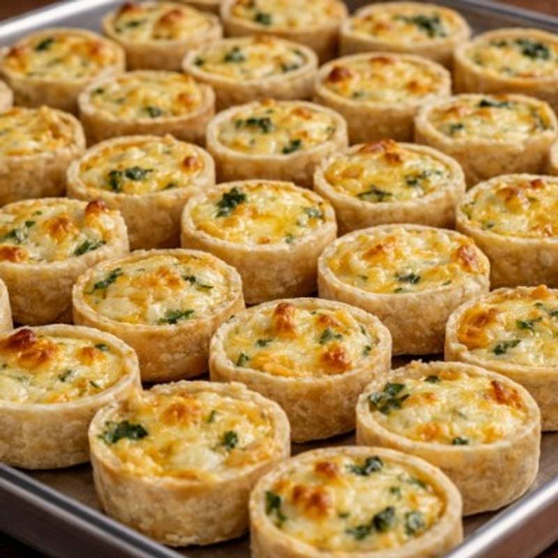 Mini Quiche de Espinafre e Ricota