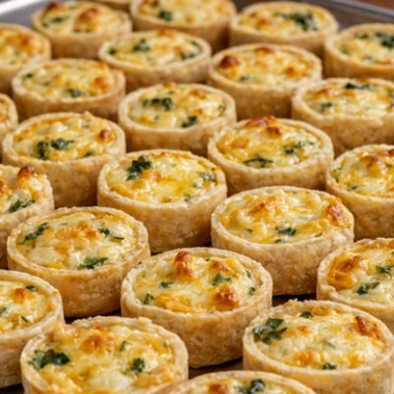 Mini Quiche de Damasco com Queijo