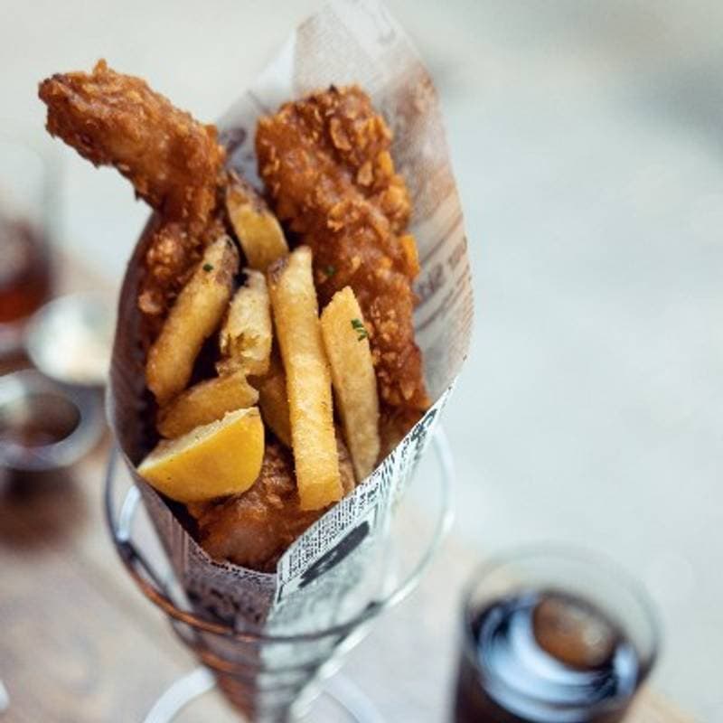 Batata e Frango em Cone
