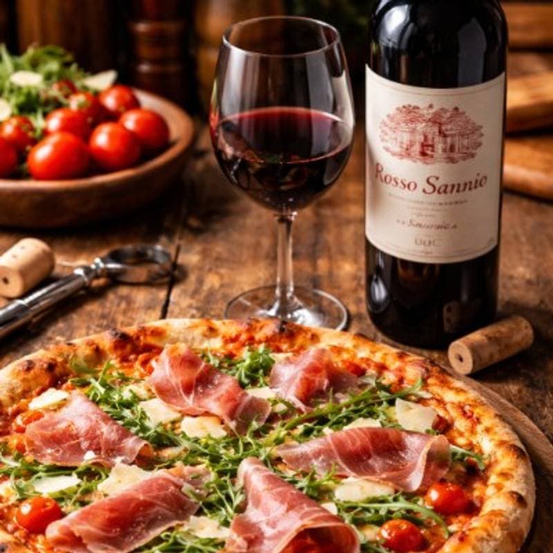 Pizza de Parma + Vinho Tinto