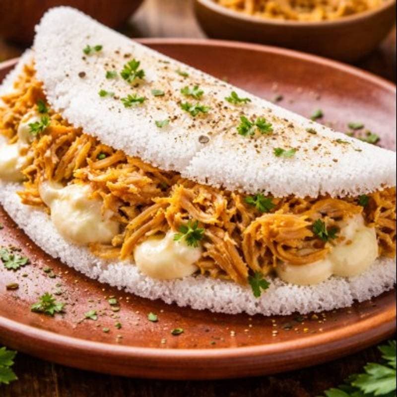 Tapioca de frango com catupiry