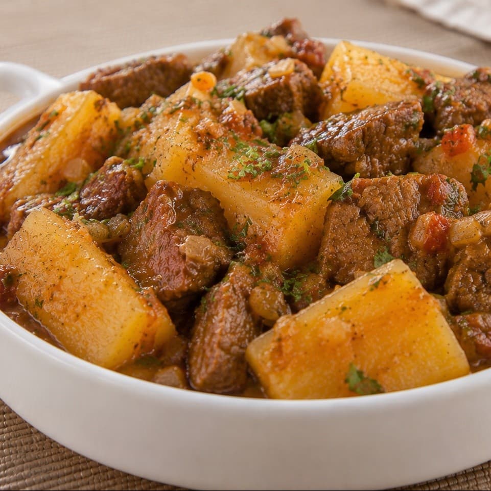 Macaxeira com Carne Guisada