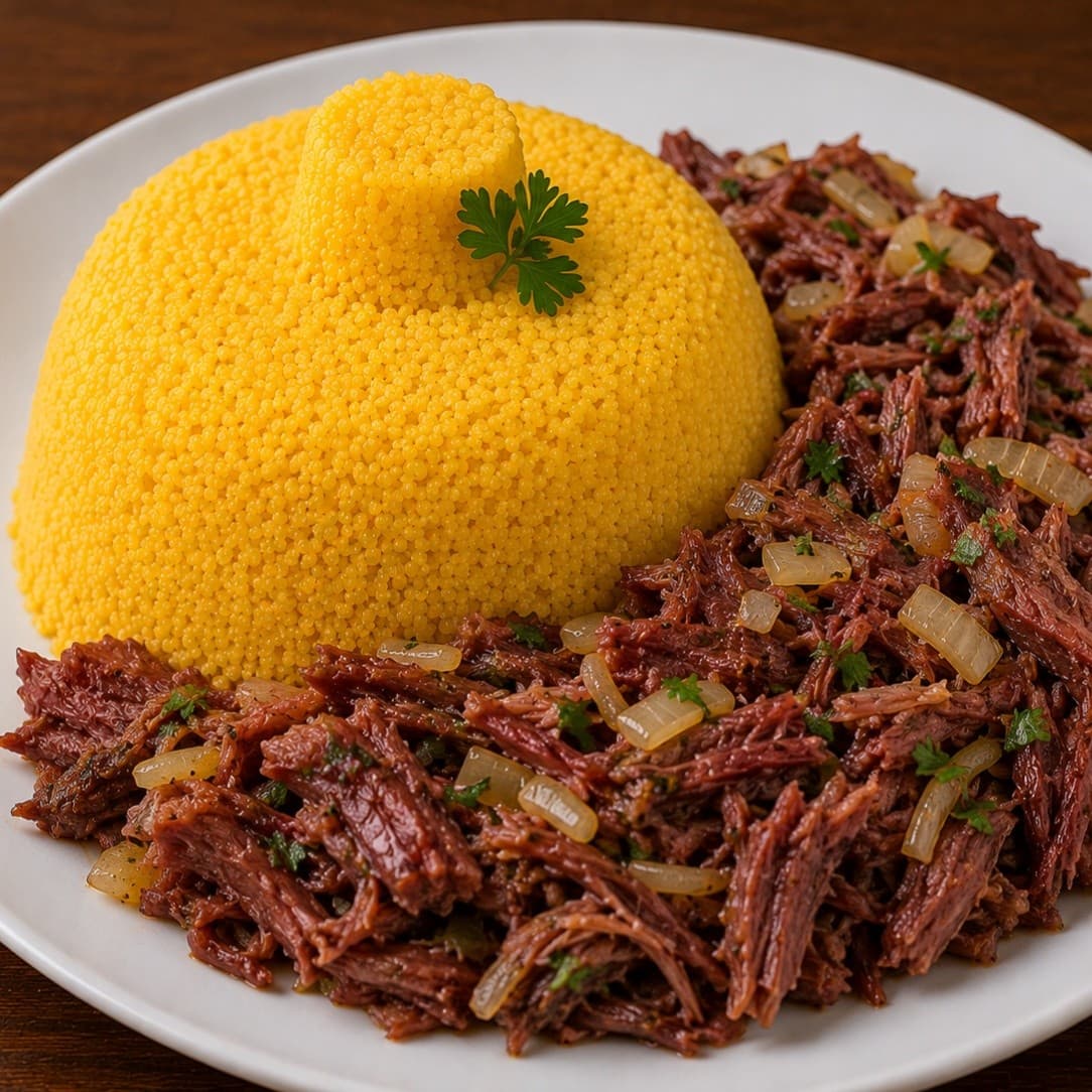 Cuscuz com Carne de Charque