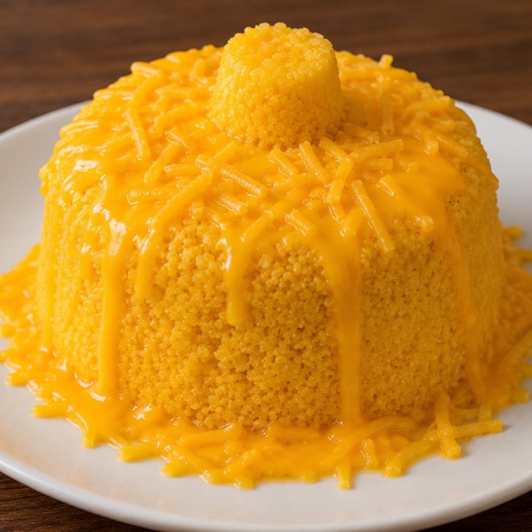 Cuscuz com Cheddar