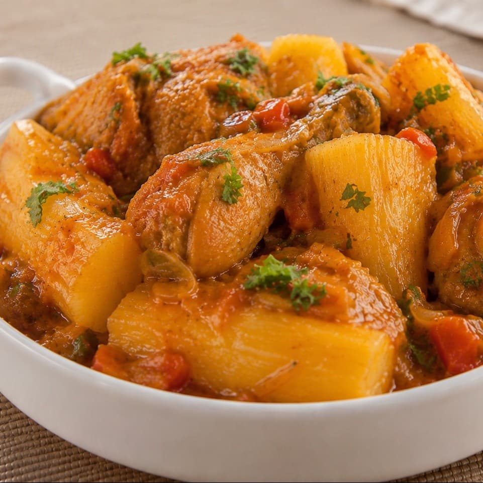 Macaxeira com Galinha Guisada