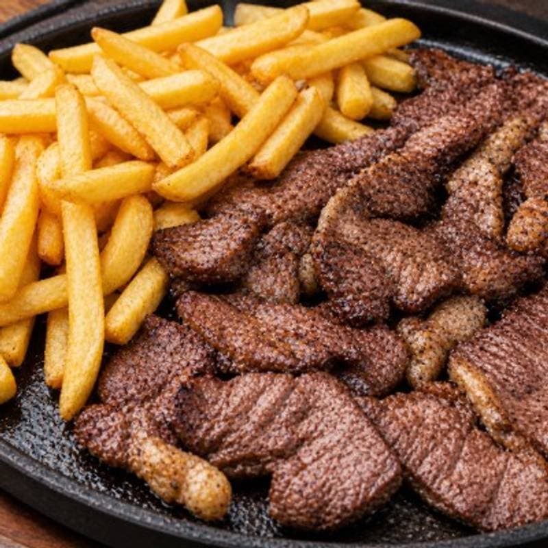 Carne de Sol com Batata Fritas