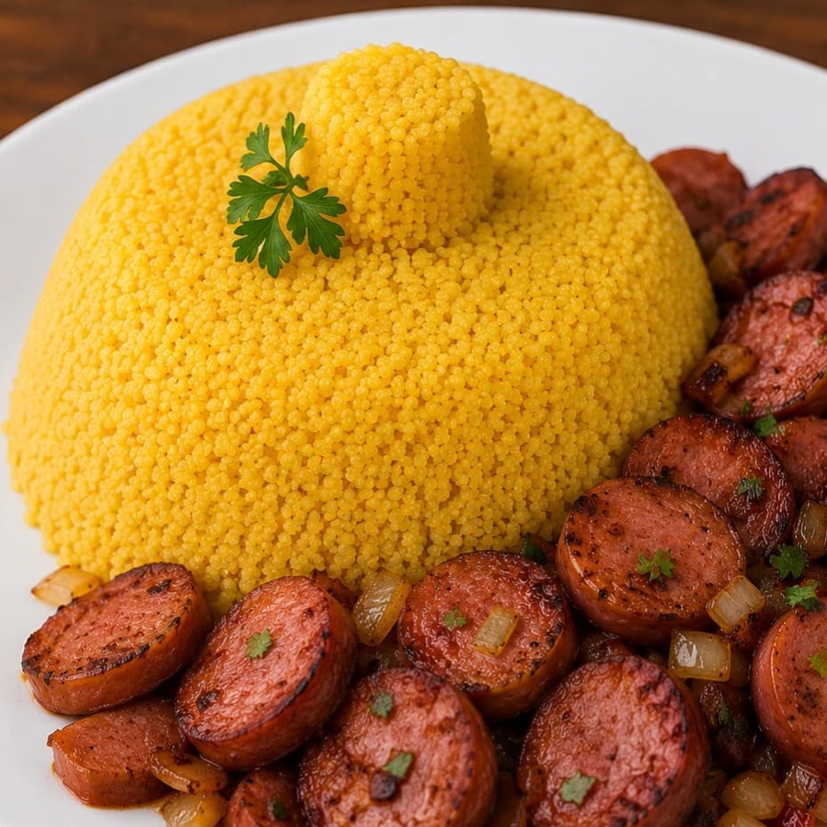 Cuscuz com Calabresa