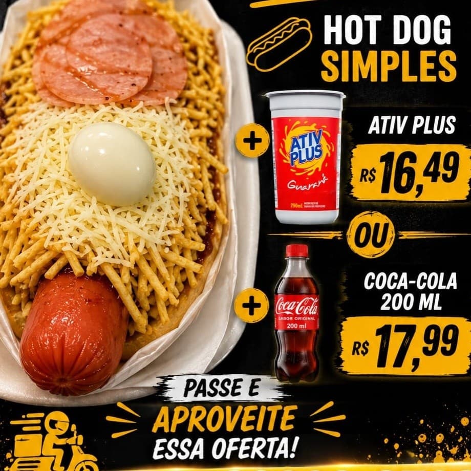Promoção Hot Dog Simples