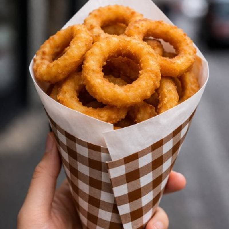 Onion Rings no Cone