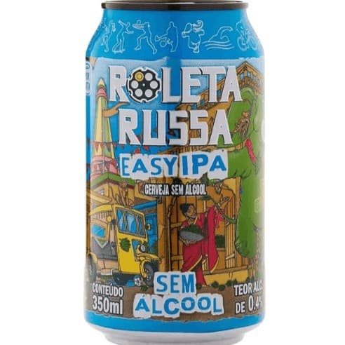 Cerveja Sem Glúten e Sem Álcool Roleta Russa Lata