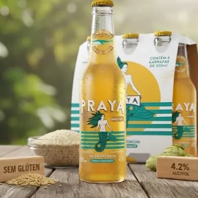 CERVEJA PRAYA LAGER L.NECK