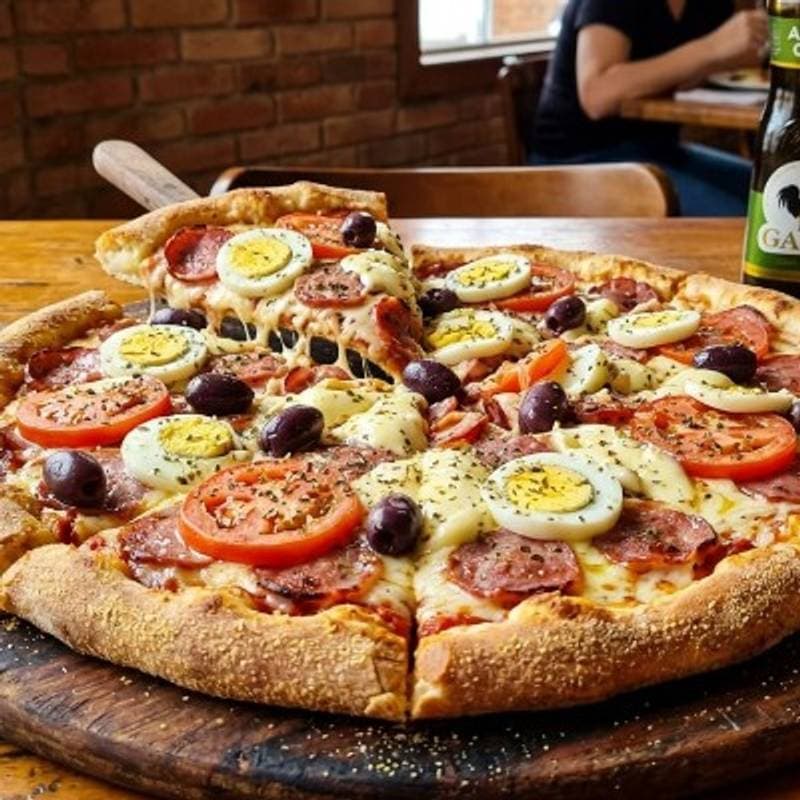 Pizza de Calabresa com Catupiry