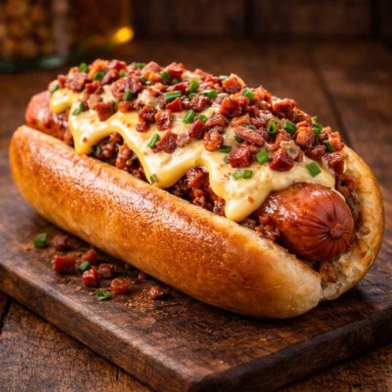 Hot dog ao creme de queijo c/ calabresa