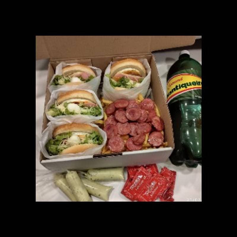 Combo X-bacon + batata frita turbinada + refrigerante de 2L