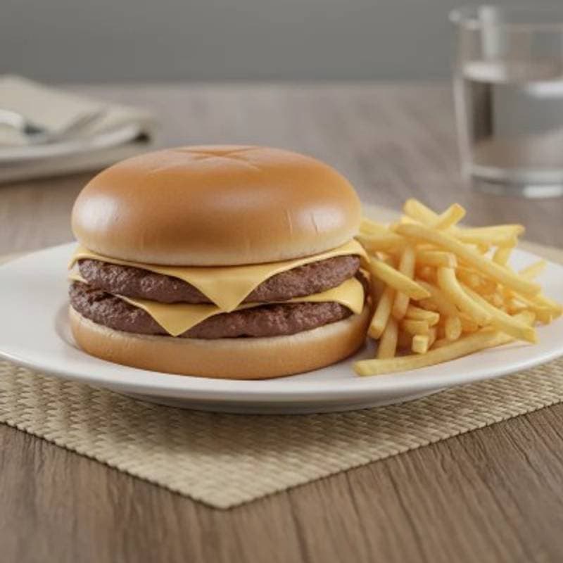 X-Burguer Duplo com Batata Fritas