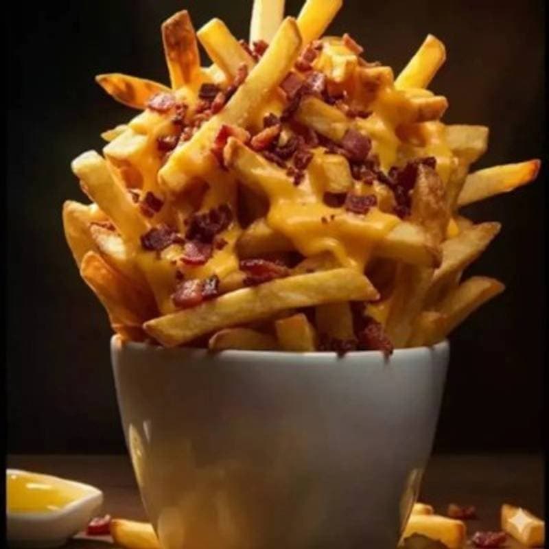 Batata Frita com Cheddar e Bacon G