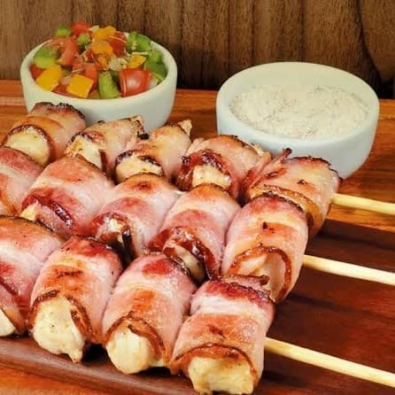 Espetinho de Frango com Bacon