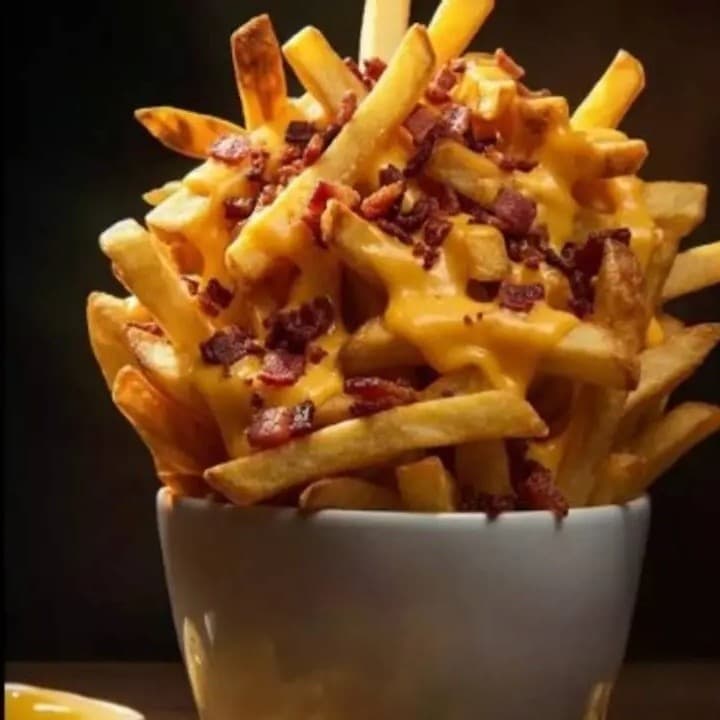 Batata Frita Cheddar e Bacon