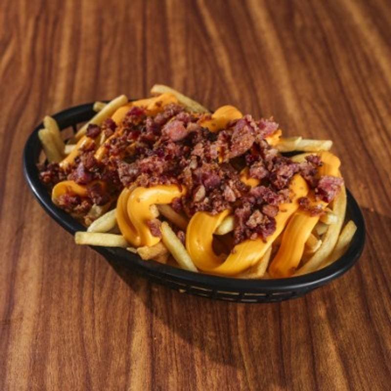 Batata Frita com Cheddar e Bacon