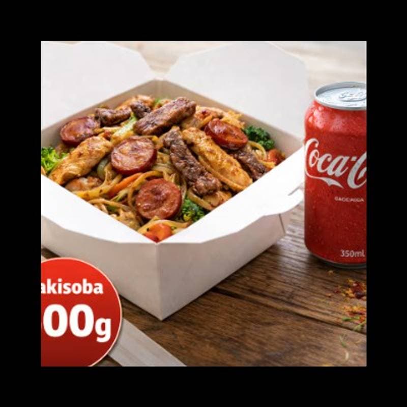 Yakissoba de 500 + coca lata