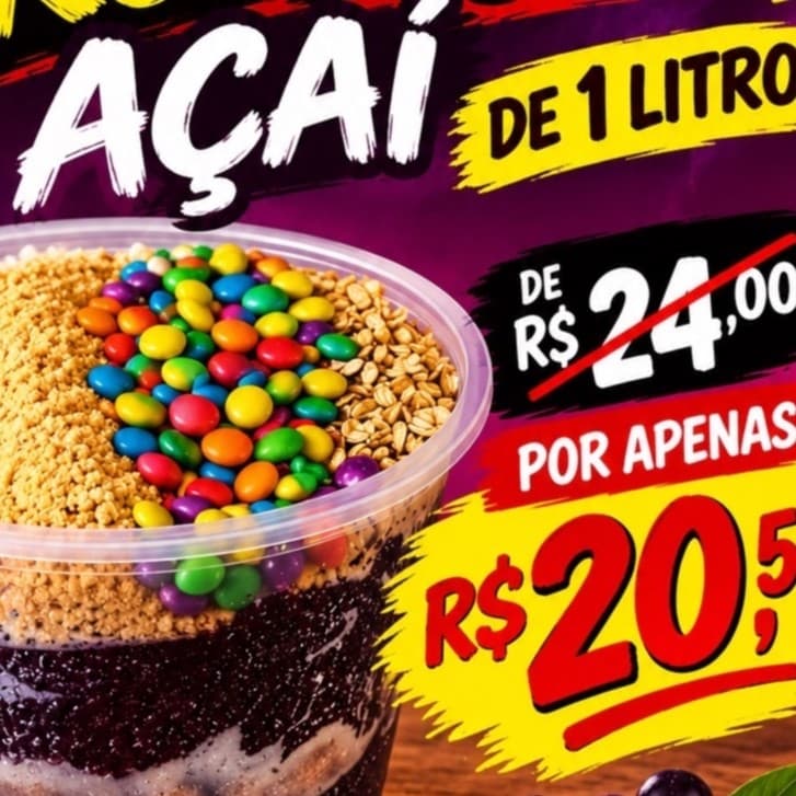Açaí no Pote de 1Litro